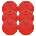Pyrex 7201-PC 4 Cup Poppy Red Food Storage Replacement Lids by Pyrex