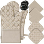 Oven Mitts and Pot Holders Set by HGYI