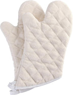 Terry Cloth Oven Mitts Heat Resistant to 482° F 15 Inch 100% Cotton Set of 2 by ARCLIBER