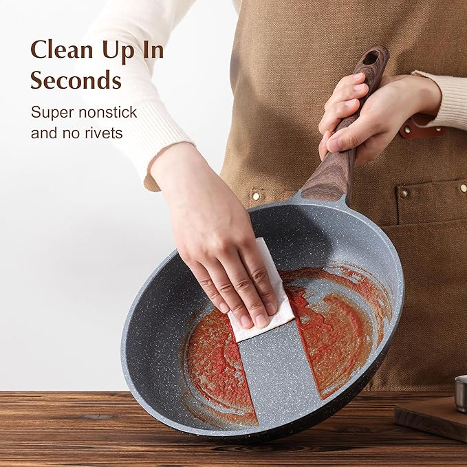 SENSARTE Nonstick Frying Pan Skillet, Swiss Granite Coating Omelette Pan - Image 4
