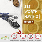 Spring Chef Stainless Steel Magnetic Measuring Spoons Set of 8 - Image 3