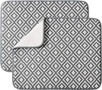 Dish Drying Mat for Kitchen 2 Pack, Ultra Absorbent Microfiber Dishes Drainer by SUBEKYU