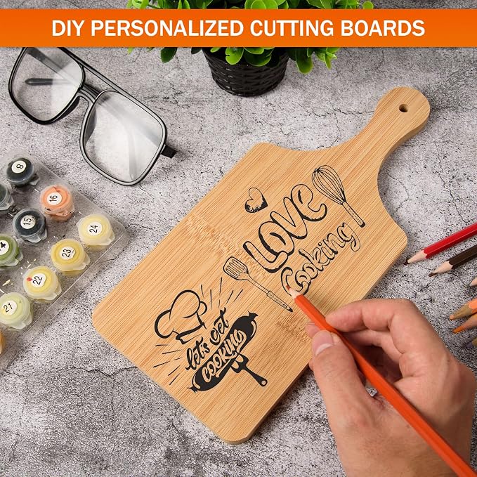 24 Pcs Thicken Bamboo Cutting Board Bulk 11x5 Inch Personalized Wood Chopping - Image 7