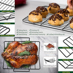 E-far Roasting Pan with Racks, Small Stainless Steel Turkey Roaster with - Image 6
