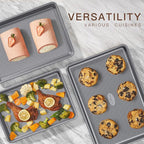 HONGBAKE 3 Pack Nonstick Ceramic Baking Sheet Pan Set - Image 7