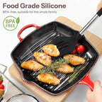 NCUE Silicone Cooking Utensils Set, Food Grade Silicone and Stainless Steel - Image 3