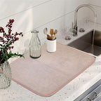 Pink Dish Drying Mats for Kitchen Counter, 2 Pack Dish Drying Mat Drying Pad - Image 3