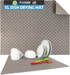 Drymate Jumbo XL Dish Drying Mat, Low-Profile, Super Absorbent, Quick Dry Fabric by Drymate