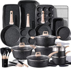 CAROTE 44pcs Pots and Pan Set Nonstick, Cookware Sets, Cooking Set Non Stick by CAROTE