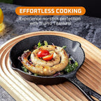 Bruntmor Cast Iron Frying Pan Set of 4-6x4 Inch Black Pre-Seasoned Skillets - Image 6