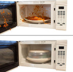 Handy Gourmet Beige Eco-Collapsible Splatter Shield-Keeps Microwave Clean - Image 4
