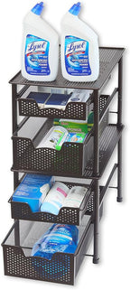 Simple Houseware Stackable 2 Tier Sliding Basket Organizer Drawer - Image 5
