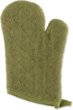 DII Basic Terry Collection 100% Cotton Quilted, Oven Mitt, Antique Green - Image 3