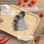 Measuring Cups and Spoons Set of Huygens Kitchen Gadgets 10 Pieces, Stackable - Image 3