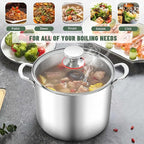 Herogo 12 Quart 18/10 Stainless Steel Stock Pot - Image 3