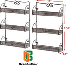 Deco Brothers 3 Tier Wall Mounted Spice Rack, 2 Pack - Image 6