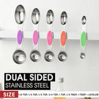 Spring Chef Stainless Steel Magnetic Measuring Spoons Set of 8 - Image 3