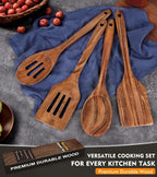 4Pcs Wooden Spatula for Cooking, Acacia Wooden Spatula for Kitchen Use - Image 6