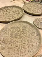 BAMBOO Embossed Rolling Pin for Ceramic. Clay Roller and Ceramic Stamp for - Image 8