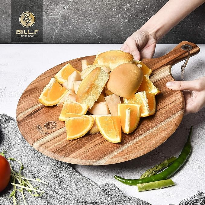 BILL.F Wood Cutting Board for Kitchen Set of 2 Cutting Board Wood - Image 2
