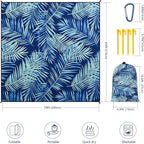 WIWIGO Beach Blanket Waterproof Sandproof Beach Mat 79" X 83"/10'x9'for 2-8 - Image 2