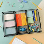Mesh Tray Silverware Drawer Organizer, Utensil Cutlery Tray Office Supplies - Image 3