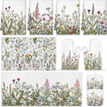 Fanfanwin 10 Pcs Wildflower Kitchen Decor Set Floral Kitchen Towels and Rugs by Fanfanwin