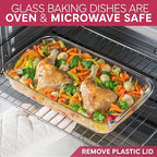 COOK WITH COLOR 8-Piece Deep Glass Baking Dish Set with Plastic Lids – - Image 6