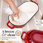 Dutch Oven For Sourdough Bread Baking – Enamelled Cast Iron Bread Loaf Pot – - Image 4