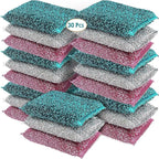Dish Sponges for Kitchen Non-Scratch Scrub Sponges for Dishes, Stainless Steel by TheCrownChoice