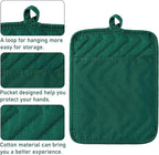 GROBRO7 5Pack Pocket Pot Holders Cotton Heat Resistant Potholder Multipurpose - Image 3