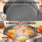 LOLYKITCH 5 QT Hybrid Ceramic Non Stick Tri-Ply Stainless Steel Sauté Pan - Image 4