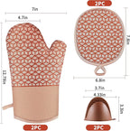 Oven Mitts And Pot Holders Set 6Pcs, Kitchen Oven Glove, High Heat Resistant - Image 7