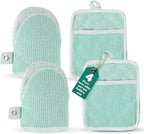 Casa Platino Heat Resistant Oven Mitts & Pot Holders, 4-Piece – Oven Mitt by CasaPlatino
