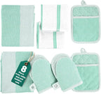 Casa Platino Potholders & Oven Mitts Heat Resistant, 8-Piece Mini Oven Mitt by CasaPlatino
