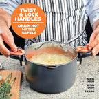 Gotham Steel 5 Quart Stock Pot Multipurpose Pasta Pot - Image 4