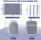 Casa Platino Mini Oven Mitts Set, 8-Piece – 500°F Heat Resistant Silicone Oven - Image 2
