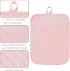 GROBRO7 6Pcs Cotton Oven Mitts and Pot Holders Set Heat Resistant Hot Pads - Image 4
