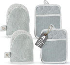 Casa Platino Heat Resistant Oven Mitts & Potholders, 4-Piece – Oven Mitt and by CasaPlatino