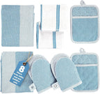 Casa Platino Silicone Oven Mitts Set, 8-Piece – 500°F Heat Resistant Mini Oven by CasaPlatino