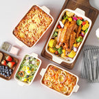 MALACASA Bakeware Set of 4, Porcelain Baking Pans Set - Image 5