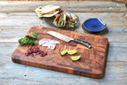 Ironwood Gourmet Large End Grain Prep Station Acacia Wood Cutting Board - Image 3