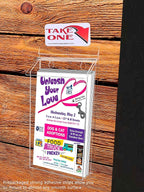 Outdoor Brochure Holder Holds 6" x 10" Booklets Wall Mount Clear - Image 2