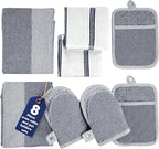 Casa Platino Mini Oven Mitts Set, 8-Piece – 500°F Heat Resistant Silicone Oven by CasaPlatino