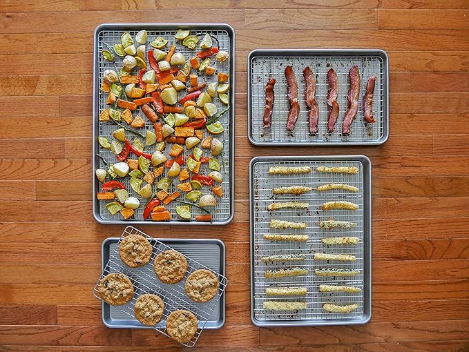 USA Pan Half Sheet Bakeable Cooling Rack, Steel Nonstick Wire - Image 6