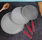 Grease Splatter Screen For Frying Pan Cooking Set of 3 Fine Mesh Iron Skillet - Image 2
